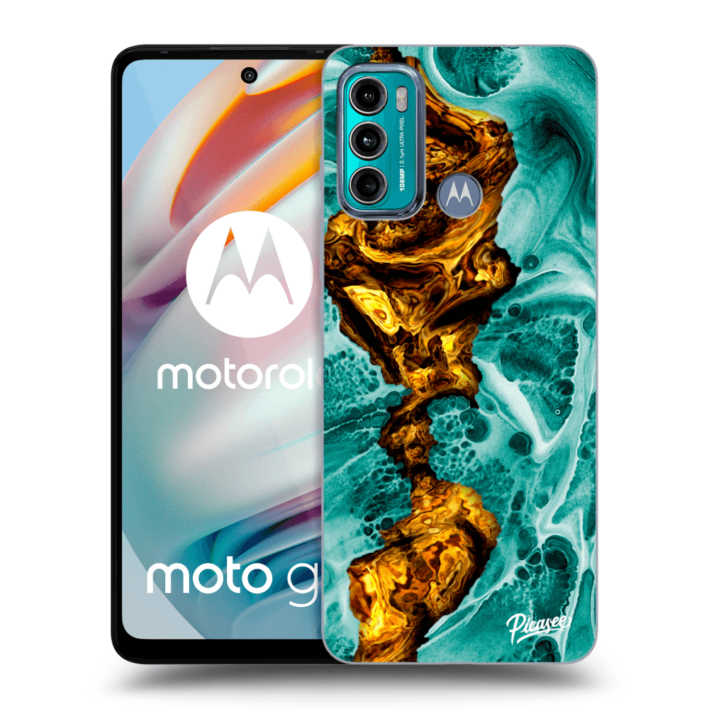 Picasee silikonový černý obal pro Motorola Moto G60 - Goldsky