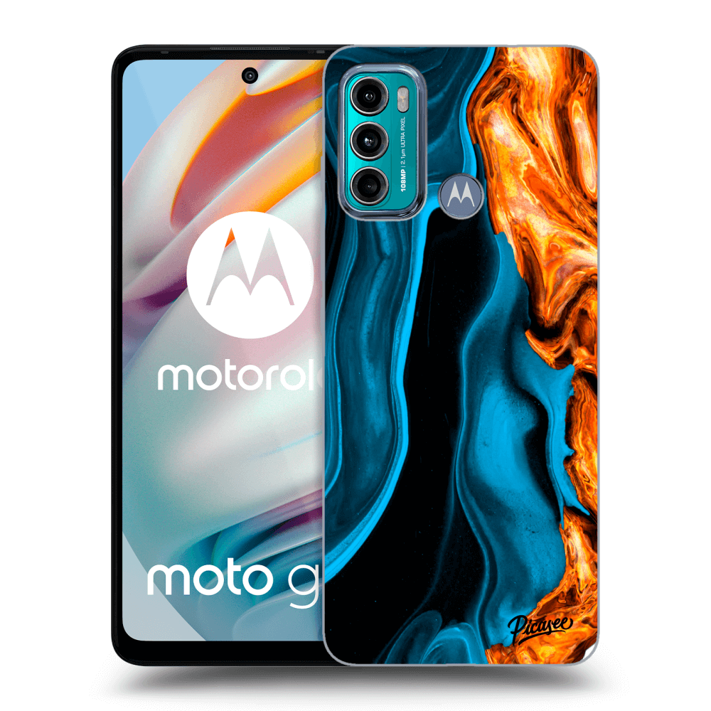 Picasee silikonový černý obal pro Motorola Moto G60 - Gold blue