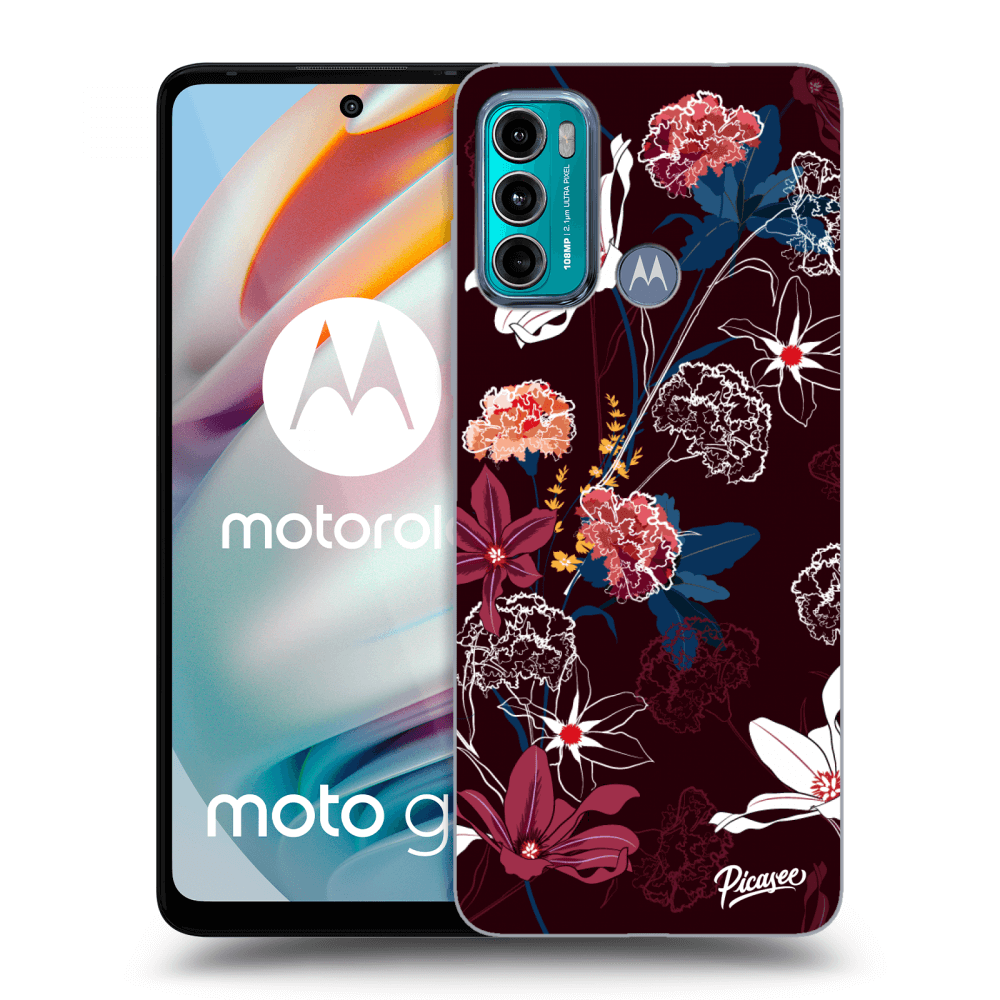 Picasee silikonový černý obal pro Motorola Moto G60 - Dark Meadow