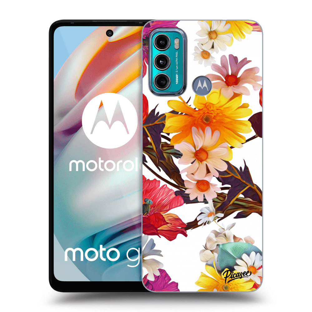 Picasee silikonový průhledný obal pro Motorola Moto G60 - Meadow