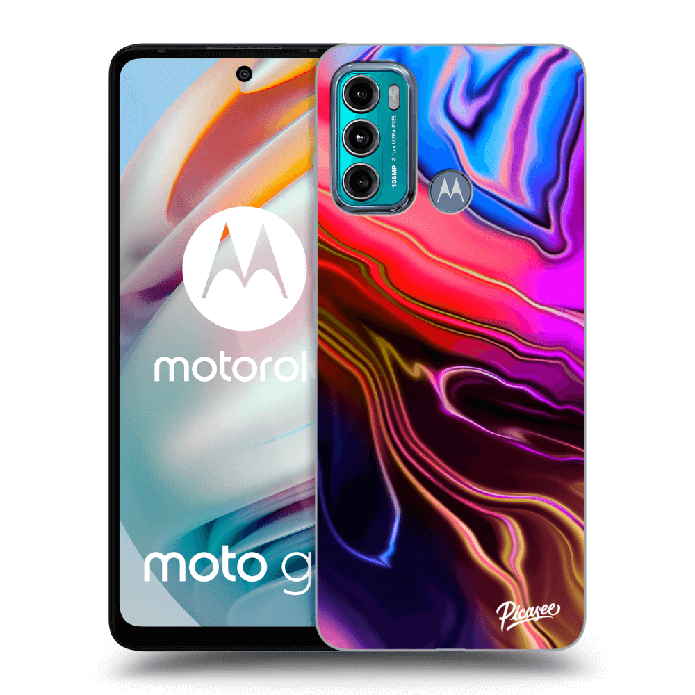 Picasee silikonový průhledný obal pro Motorola Moto G60 - Electric