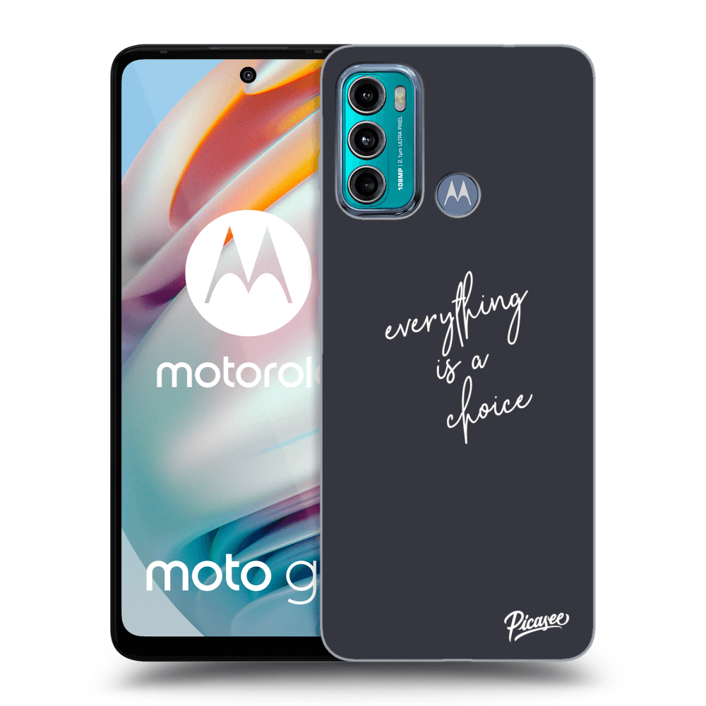 Picasee silikonový průhledný obal pro Motorola Moto G60 - Everything is a choice