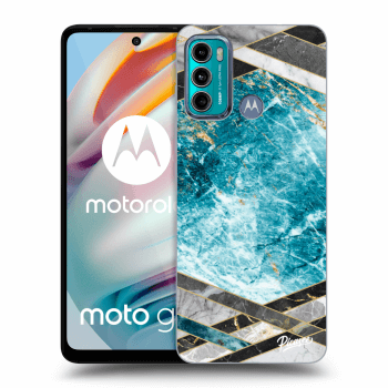 Obal pro Motorola Moto G60 - Blue geometry