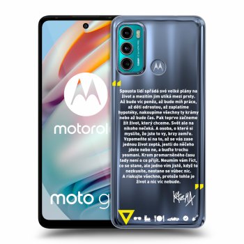 Picasee silikonový průhledný obal pro Motorola Moto G60 - Kazma - BUĎTE TROCHU YESMANI