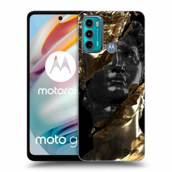 Picasee silikonový černý obal pro Motorola Moto G60 - Gold - Black