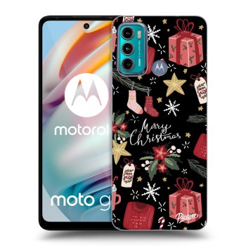 Picasee silikonový černý obal pro Motorola Moto G60 - Christmas