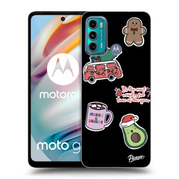 Obal pro Motorola Moto G60 - Christmas Stickers
