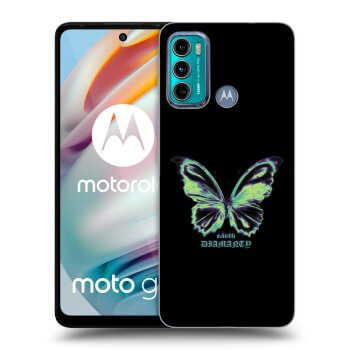 Picasee silikonový černý obal pro Motorola Moto G60 - Diamanty Blue