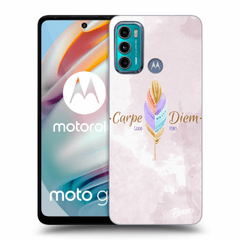 Picasee silikonový černý obal pro Motorola Moto G60 - Carpe Diem