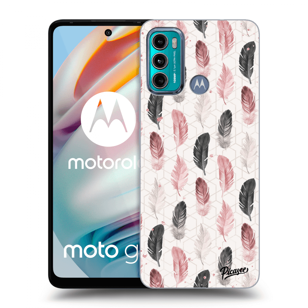 Picasee silikonový černý obal pro Motorola Moto G60 - Feather 2
