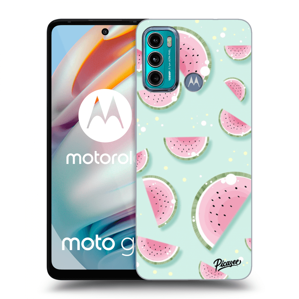 Picasee silikonový průhledný obal pro Motorola Moto G60 - Watermelon 2