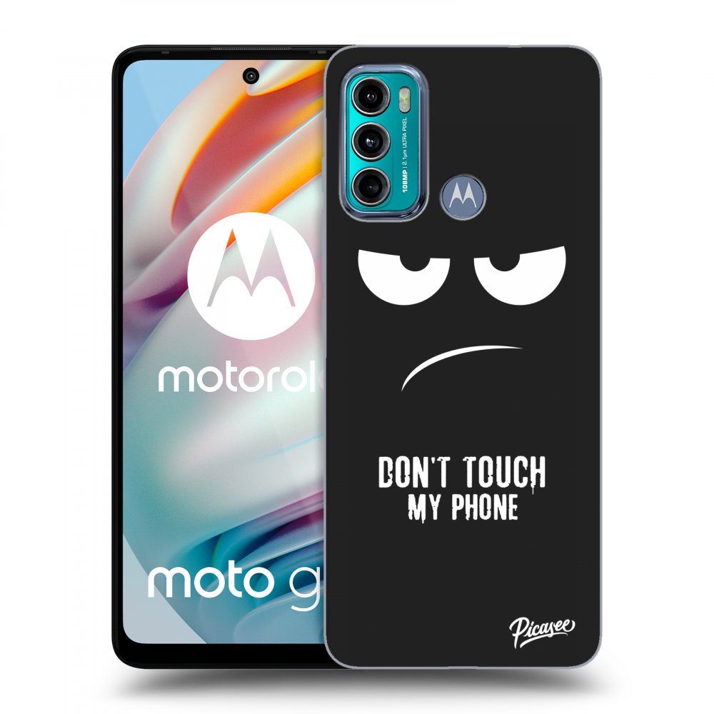 Picasee silikonový černý obal pro Motorola Moto G60 - Don't Touch My Phone