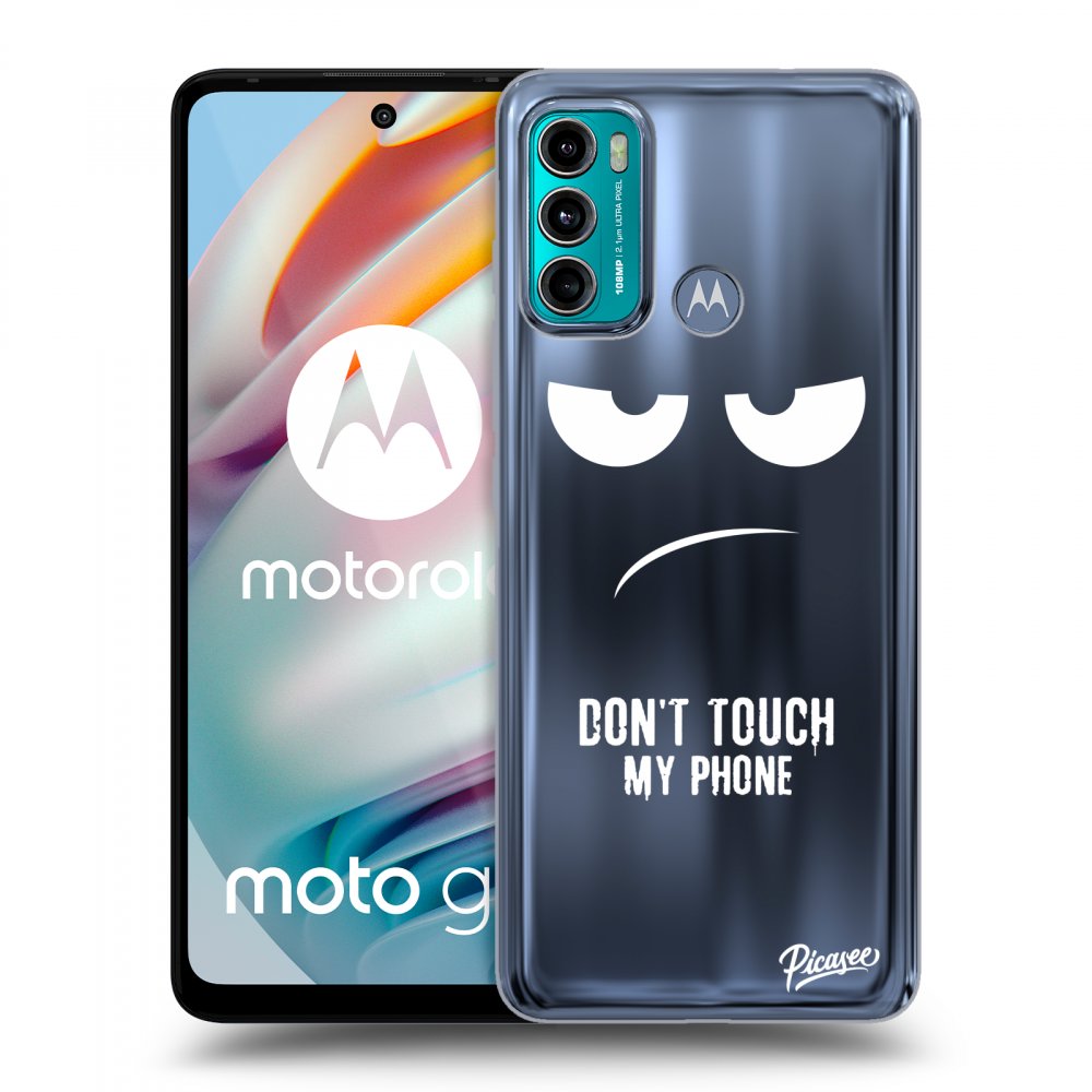 Picasee silikonový průhledný obal pro Motorola Moto G60 - Don't Touch My Phone