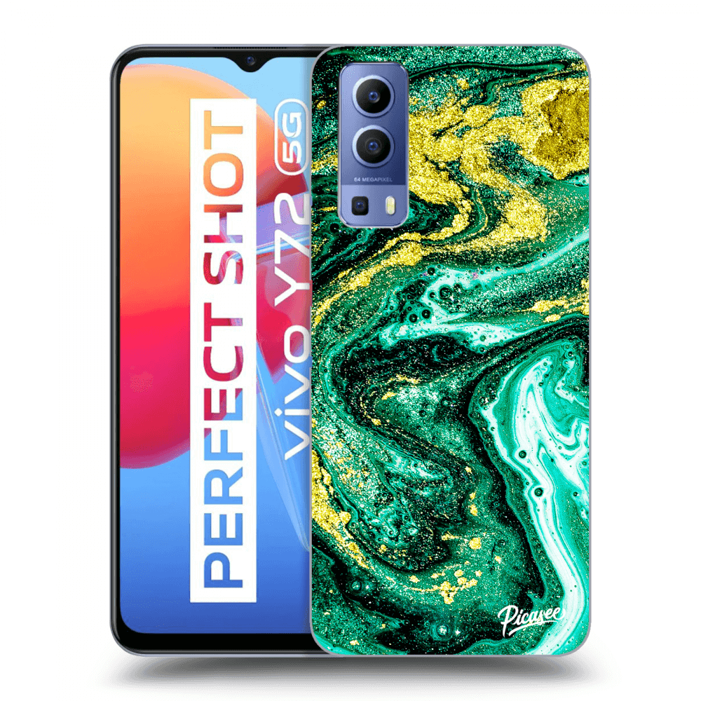 Picasee ULTIMATE CASE pro Vivo Y72 5G - Green Gold