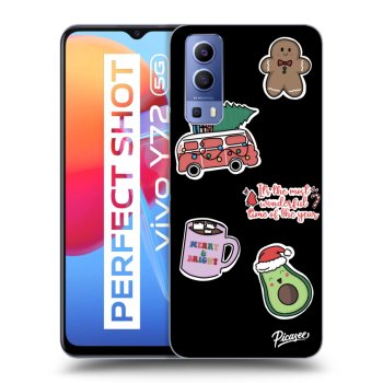 Picasee silikonový černý obal pro Vivo Y72 5G - Christmas Stickers