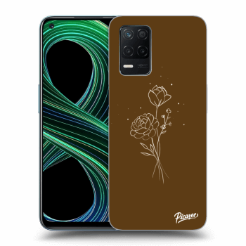 Obal pro Realme 8 5G - Brown flowers