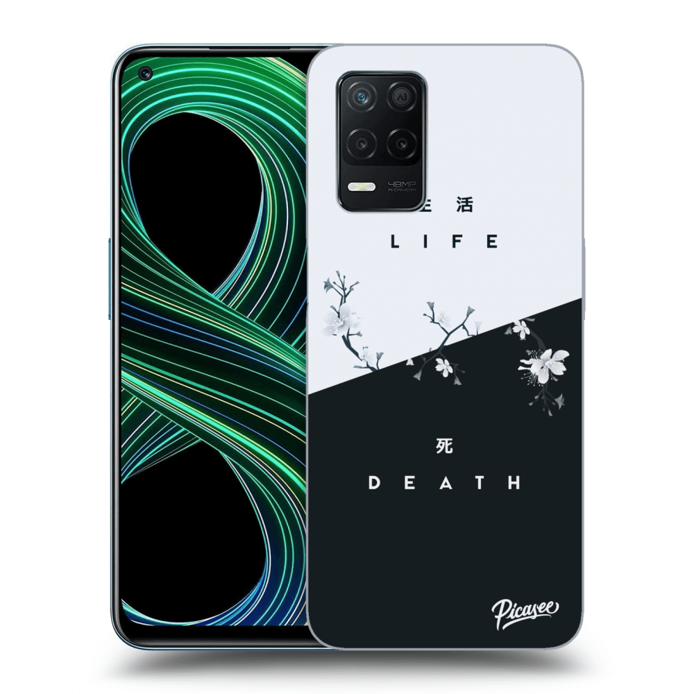 Picasee silikonový černý obal pro Realme 8 5G - Life - Death