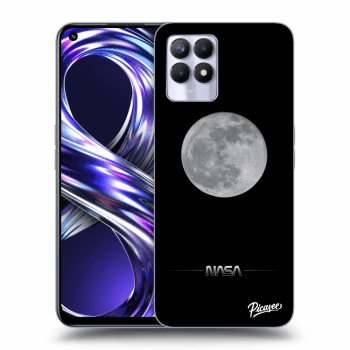 Picasee silikonový černý obal pro Realme 8i - Moon Minimal