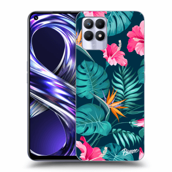 Obal pro Realme 8i - Pink Monstera