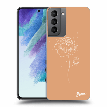 Picasee silikonový průhledný obal pro Samsung Galaxy S21 FE 5G - Peonies