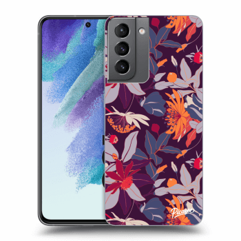 Obal pro Samsung Galaxy S21 FE 5G - Purple Leaf