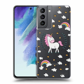 Picasee silikonový průhledný obal pro Samsung Galaxy S21 FE 5G - Unicorn star heaven