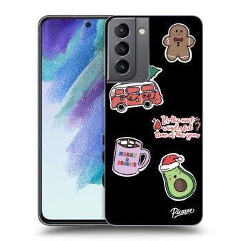 Obal pro Samsung Galaxy S21 FE 5G - Christmas Stickers