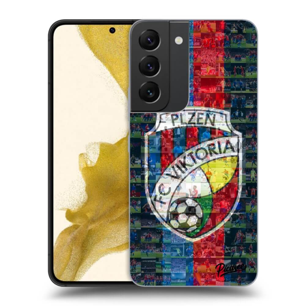 Picasee silikonový černý obal pro Samsung Galaxy S22 5G - FC Viktoria Plzeň A