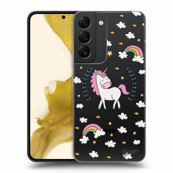 Picasee silikonový průhledný obal pro Samsung Galaxy S22 5G - Unicorn star heaven