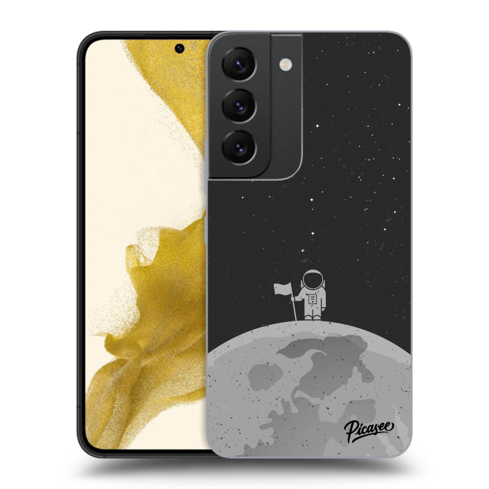 Picasee silikonový černý obal pro Samsung Galaxy S22 5G - Astronaut