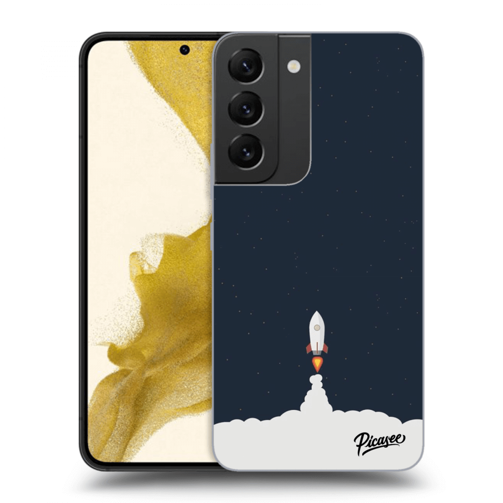 Picasee silikonový černý obal pro Samsung Galaxy S22 5G - Astronaut 2