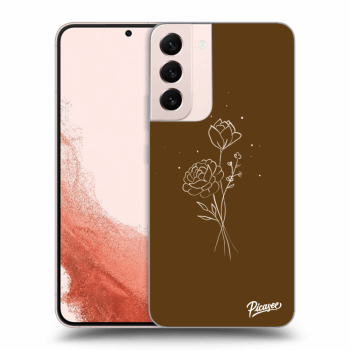 Obal pro Samsung Galaxy S22+ 5G - Brown flowers
