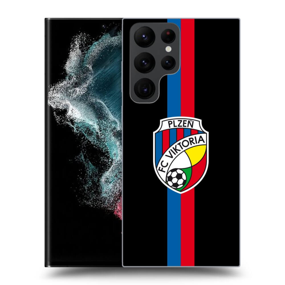 Picasee silikonový černý obal pro Samsung Galaxy S22 Ultra 5G - FC Viktoria Plzeň H