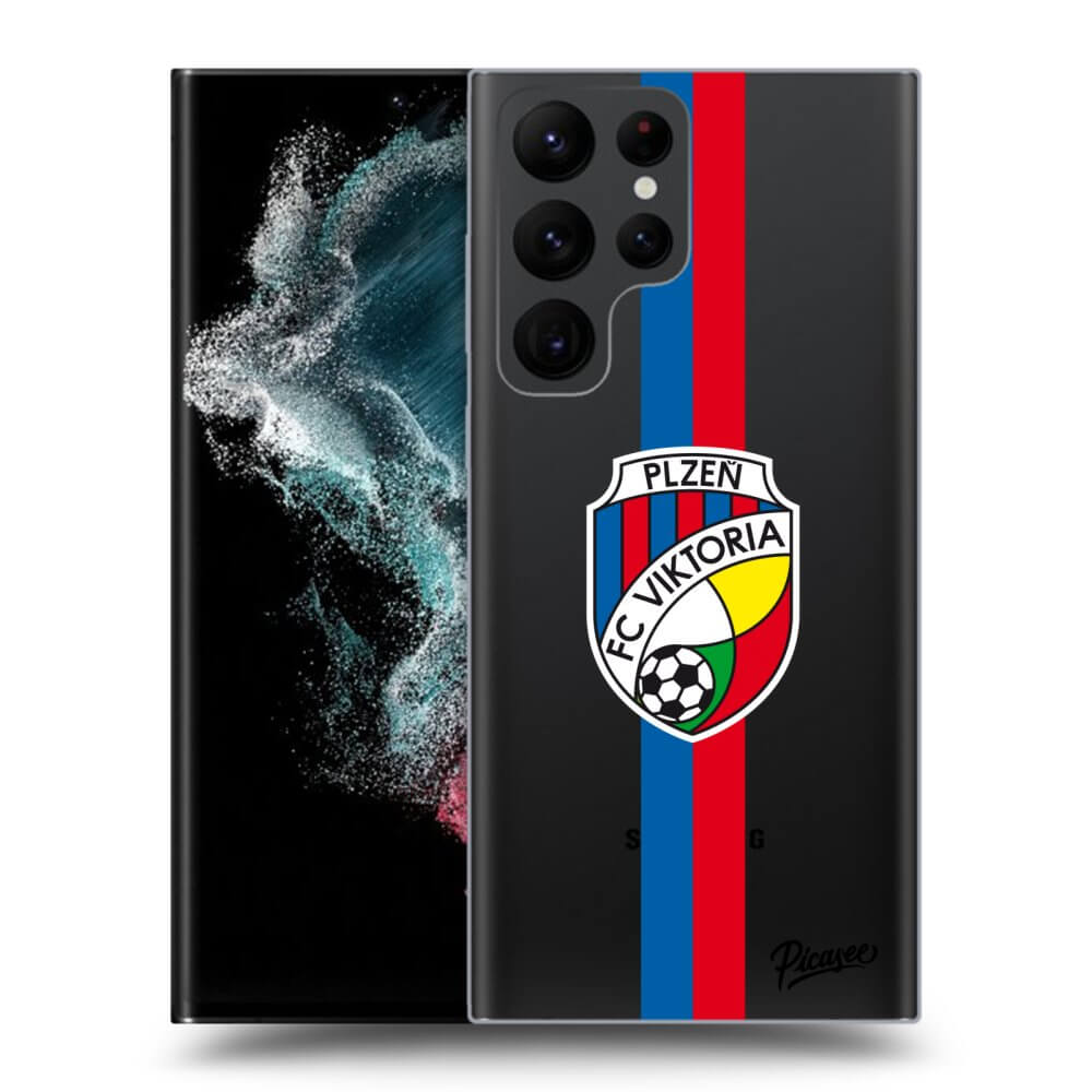 Picasee silikonový průhledný obal pro Samsung Galaxy S22 Ultra 5G - FC Viktoria Plzeň H