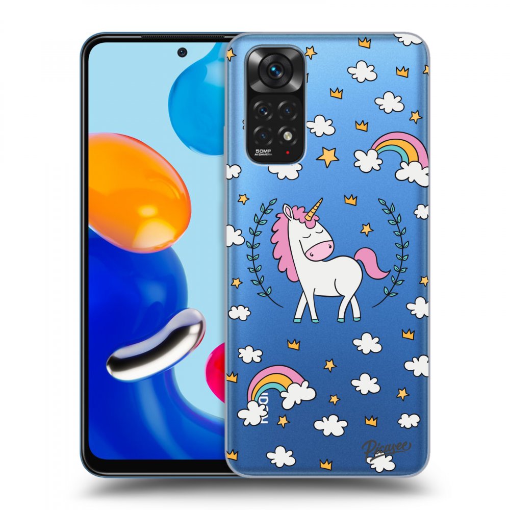 Picasee silikonový průhledný obal pro Xiaomi Redmi Note 11S 4G - Unicorn star heaven