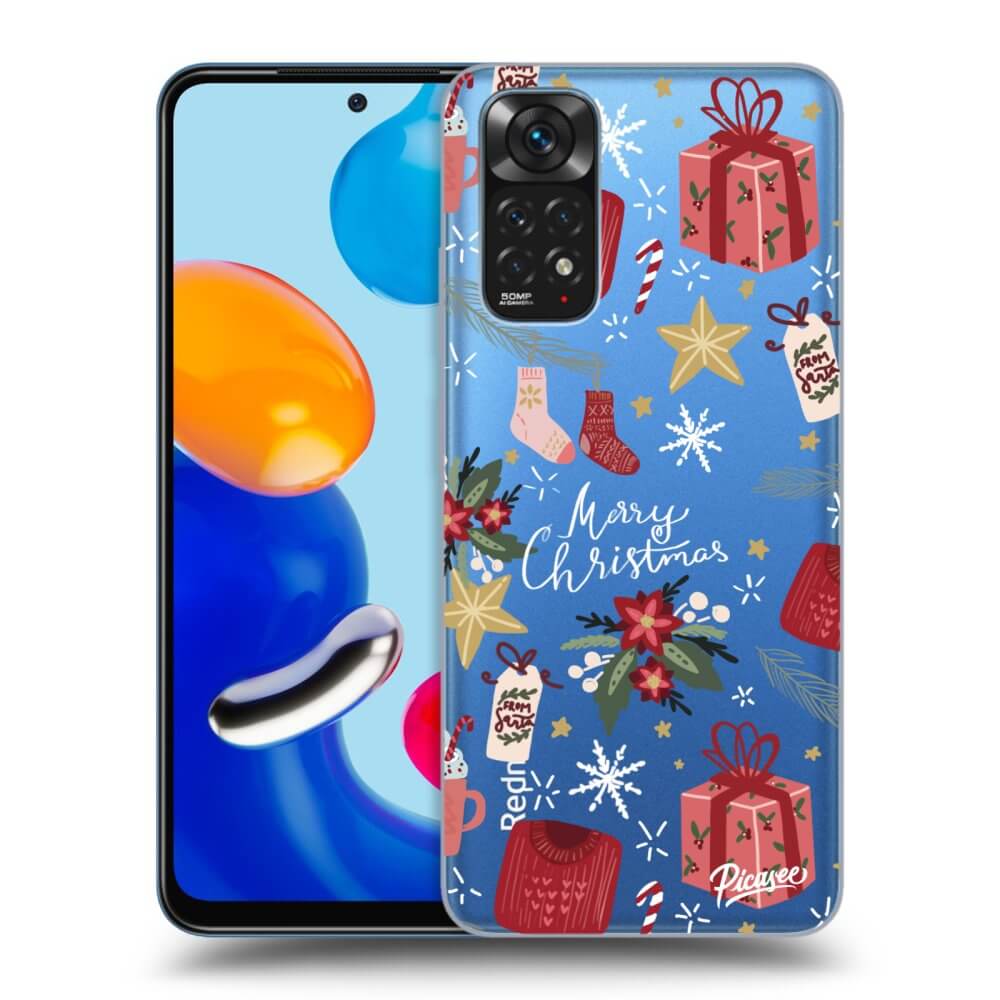 Picasee silikonový průhledný obal pro Xiaomi Redmi Note 11S 4G - Christmas