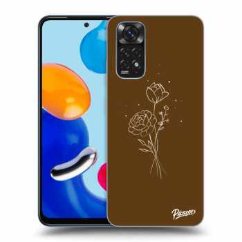 Obal pro Xiaomi Redmi Note 11S 4G - Brown flowers