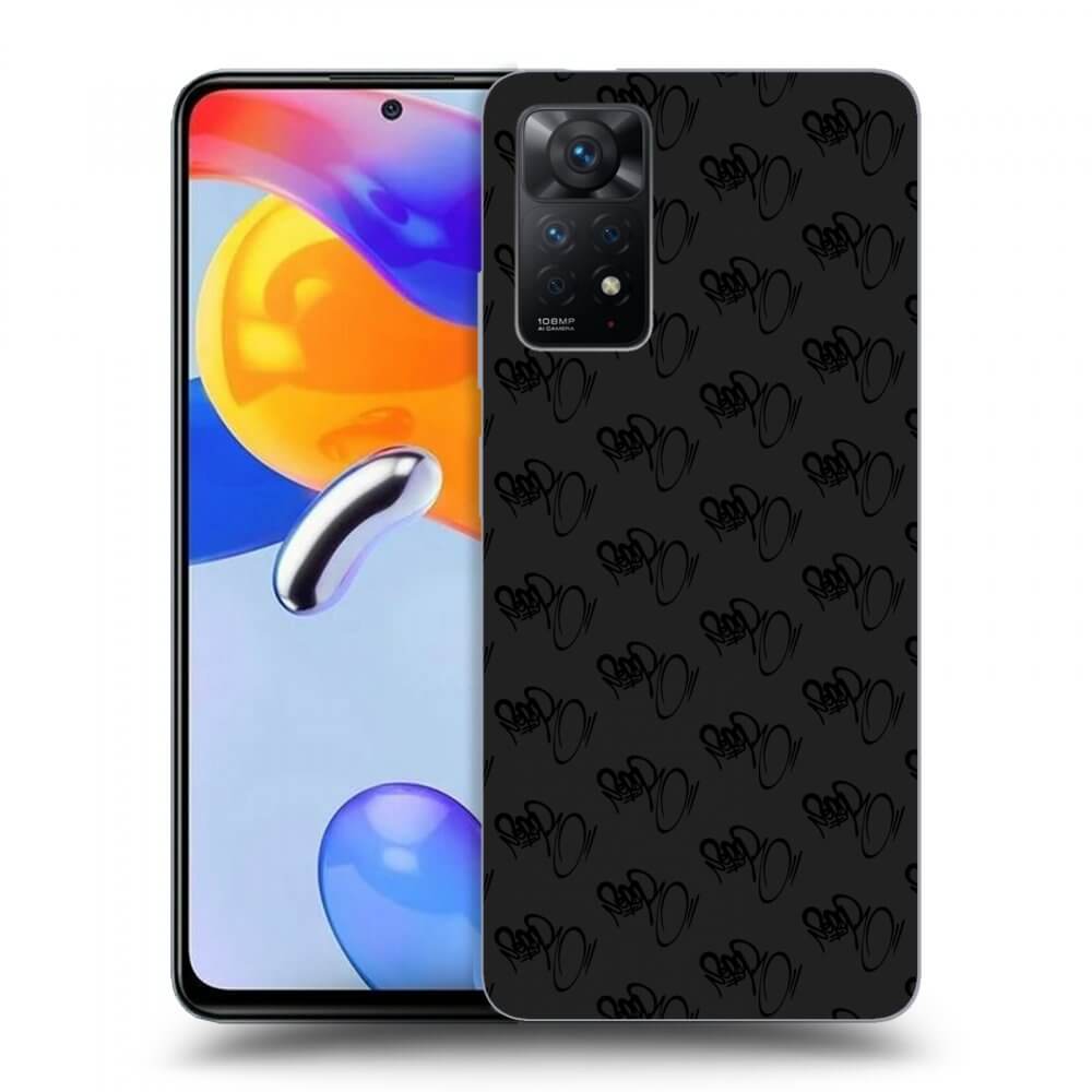 Picasee silikonový černý obal pro Xiaomi Redmi Note 11 Pro - Separ - Black On Black 1