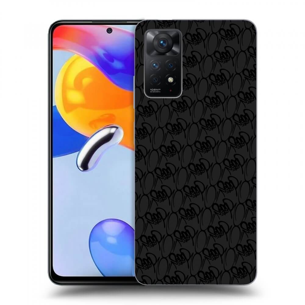 Picasee silikonový černý obal pro Xiaomi Redmi Note 11 Pro - Separ - Black On Black 2