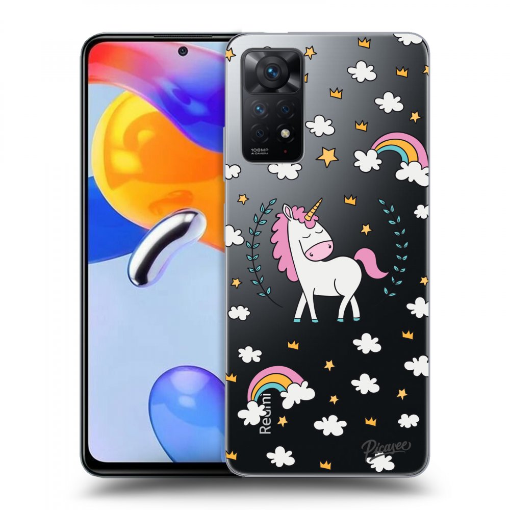 Picasee silikonový průhledný obal pro Xiaomi Redmi Note 11 Pro - Unicorn star heaven