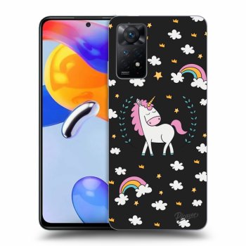 Picasee silikonový černý obal pro Xiaomi Redmi Note 11 Pro - Unicorn star heaven