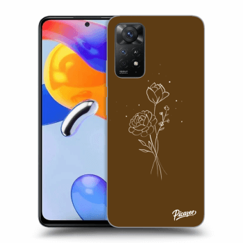 Obal pro Xiaomi Redmi Note 11 Pro 5G - Brown flowers