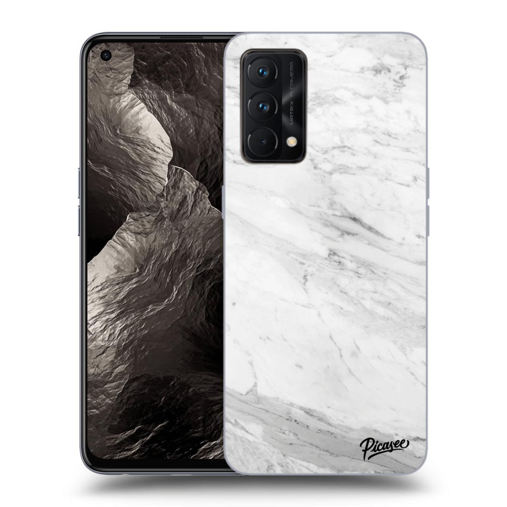 Picasee silikonový černý obal pro Realme GT Master Edition 5G - White marble
