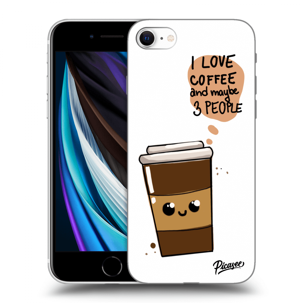 Picasee silikonový průhledný obal pro Apple iPhone SE 2022 - Cute coffee