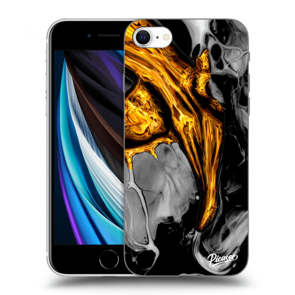 Picasee ULTIMATE CASE pro Apple iPhone SE 2022 - Black Gold