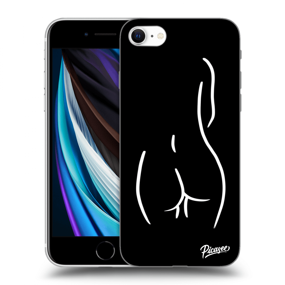 Picasee silikonový černý obal pro Apple iPhone SE 2022 - Svlečená Bílá