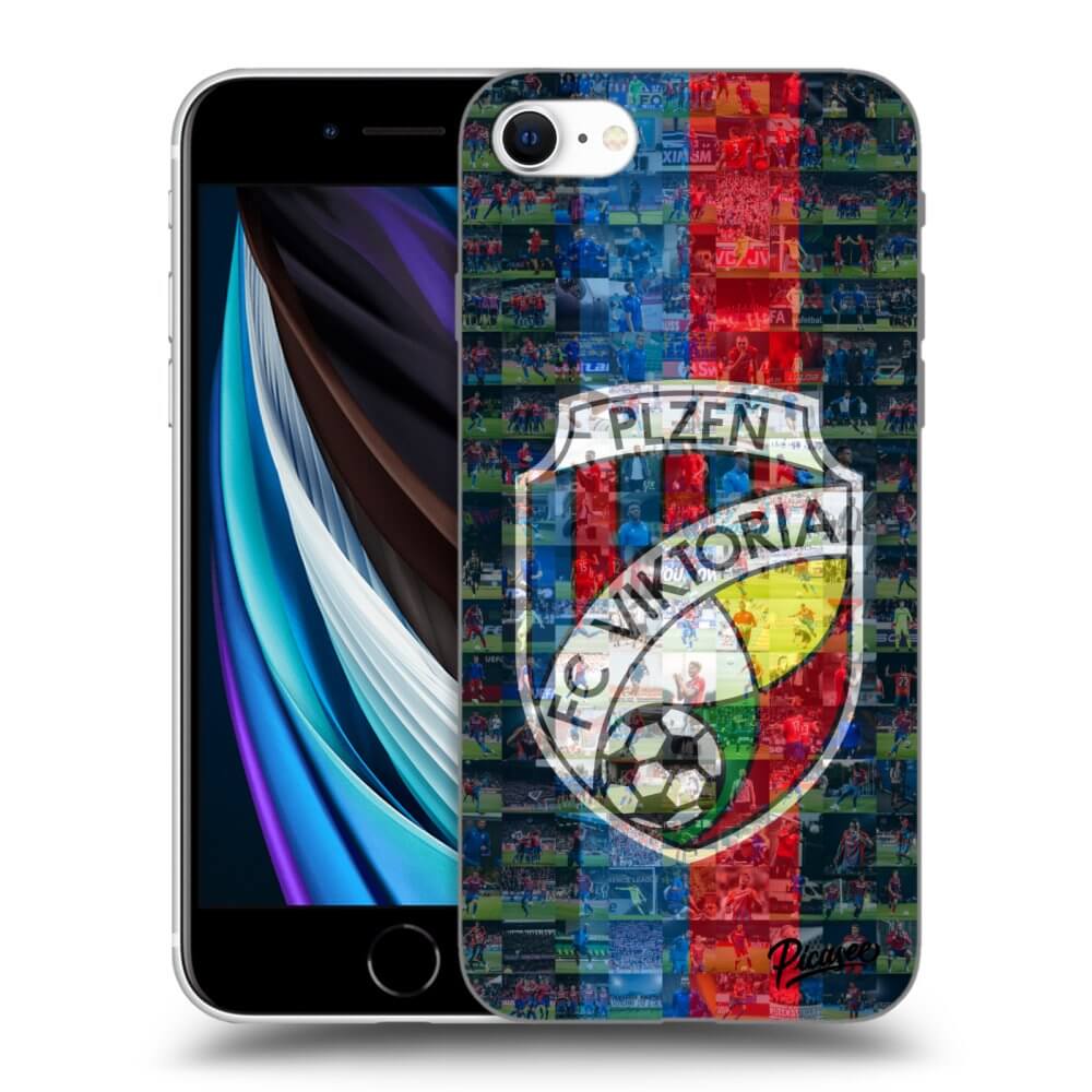Picasee silikonový průhledný obal pro Apple iPhone SE 2022 - FC Viktoria Plzeň A