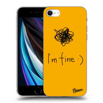 Picasee silikonový černý obal pro Apple iPhone SE 2022 - I am fine