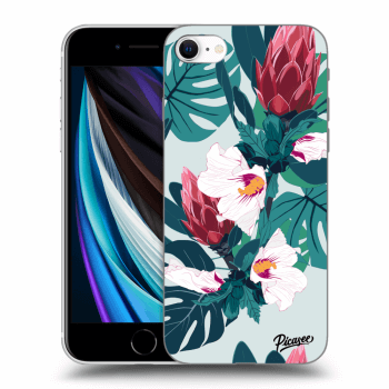 Picasee silikonový černý obal pro Apple iPhone SE 2022 - Rhododendron
