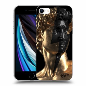 Picasee silikonový černý obal pro Apple iPhone SE 2022 - Wildfire - Gold